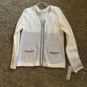 Laura Ashley sequined zip up